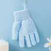 Guantes Exfoliantes de Doble Cara con Correa para Colgar para Uso en Casa, Herramienta Potente para Eliminar la Suciedad, Guantes de Baño Exfoliantes Indoloros
