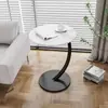 Mesa de centro pequeña de lujo ligero para sala de estar, mesa redonda pequeña para sofá de apartamento pequeño, mesa redonda pequeña para balcón, mesita de noche, mesita de noche creativa, mesa auxiliar italiana