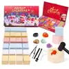 Caja Misteriosa de Piedra Cruda de Cristal Natural Navideña Piedra de Cristal Poke-a-Dot Agujero-a-Agujero Infantil Regalo Calendario de 24 Compartimentos Transfronterizo