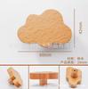 En stock Fábrica Madera Maciza Nórdica Creativo Lindo Gancho para Habitación Infantil Manija de Puerta de Armario para Ropa Gancho Fuerte sin Perforación