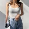 Camisola pequeña de punto de seda de hielo para mujer, sexy, estilo Spice Girl, para uso interior y exterior, top corto de verano a la moda