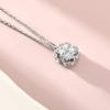 Collar de trébol de cuatro hojas de plata esterlina S925 con borde cruzado, joyería ligera de lujo para mujer, cadena de cuello de amor, colgante de corazón al por mayor