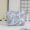 Bolsa de aseo floral, Bolso de mano acolchado, Bolsa interior, Nueva bolsa cosmética de gran capacidad, Bolsa para guardar labiales, Bolsa para cuidado de la piel