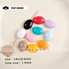 Accesorios para Joyería DIY Cuentas Acrílicas Coloridas Color Sólido Collar de Cuentas Ovaladas DIY Cadena para Teléfono Móvil Color Sólido Joyería