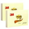 3M póster clásico amarillo 653-2pk papel para notas paquete 2 en 1 pequeño papel para cuaderno pegatinas N-Veces para Oficina estudio