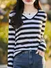 Camisa Base Falsa de Duas Peças para Mulheres, Novo Estilo Primavera e Outono 2026, Tricô Fino de Lã, Blusa de Manga Longa com Gola Redonda e Color-Blocking