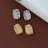 Pendientes Cuadrados con Patrón de Diamantes de Moda y Elegantes, Estilo Lujo Ligero, Diseño Único, Pendientes Elegantes de Diseño de Nicho para Mujer