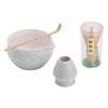 Conjunto Cerâmico Matcha de Quatro Peças Conjunto Completo de Ferramentas para Fazer Chá Tigela de Chá Matcha