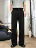 Pantalones Rectos de Color Sólido, Estilo Callejero Japonés, Elegantes, Caída Suave, para Hombre, Versátiles, Frescos, Antiarrugas, de Longitud Completa, Primavera y Otoño
