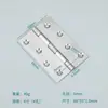 Bisagra Plana de Acero Inoxidable para Puertas y Ventanas, Micro Bisagra Silenciosa, Bisagra Plegable para Puertas de Gabinete, Mini Bisagra Plegable Engrosada