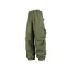 Pantalones Cargo Casuales de Pierna Recta Estilo High-Street del Sudeste Asiático para Hombre, Pantalones Vintage de Cintura Media con Múltiples Bolsillos para Hombre, Estilo Coreano de Verano para Hombre