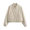 Jaqueta Bomber Feminina de Lã Macia Multicor Estilo Europeu e Americano Popular para Exportação Transfronteiriça do Aliexpress