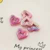 Color AB electrochapado agujero recto estrella hueca corazón a corazón corazón de melocotón cuentas sueltas DIY cadena de teléfono móvil colgante material decorativo con cuentas
