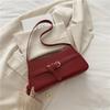 Bolso Cruzado de Hombro Casual de Moda Versátil Estilo Francés para Mujer, Bolso de Hombro de Color Sólido Simple de Alta Gama