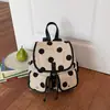 Mochila de Lunares de Alto Valor Estético para Mujer Modelo Nuevo 2026 Mochila Escolar de Gran Capacidad para Estudiantes de Secundaria y Preparatoria Estudiantes Universitarios Mochila para el Trabajo