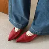Zapatos de Cuero Minimalistas Estilo Coreano Primavera 2026 Tacón Bajo Versátiles Elegantes Punta Fina Piel Genuina Zapatos Bajos Sencillos para Mujer