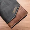 Nueva cartera larga con cremallera para hombre, cartera tipo clutch de negocios para jóvenes, multifuncional con compartimentos para tarjetas de identificación y monedas, cartera de cuero para hombre