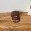 2026~Gorra de béisbol de algodón lavado retro bordada para niños y niñas, diseño simple de letras, gorra versátil para proteger del sol