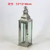 Lampião de Vento Estilo Europeu Suporte de Vela de Aço Inoxidável Lanterna de Vidro Dourada Lâmpada à Prova de Vento Lâmpada de Manteiga para Exterior Ornamento de Decoração