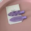 Paquete de 2 flequillos color crema con diseño de corazón y fruta para niñas, horquillas sin costuras para padres e hijos, accesorios para el cabello con clip lateral.