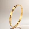 Joyería de comercio exterior transfronterizo Moda europea y americana simple para damas Acero de titanio chapado en oro pulsera a presión de diamante verde fábrica en stock