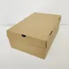 Caja de cartón plegable especial de papel kraft duro para zapatos caja de cartón para almacenamiento de zapatillas en stock venta al por mayor LOGOTIPO imprimible