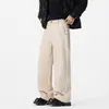 Calça Casual de Alta Qualidade com Caimento Estilo Old Money para Homens Outono e Inverno 2025 Calça Esportiva Reta Solta Atacado