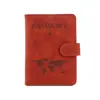 2025 Venta Caliente Transfronteriza Color Sólido Piel de PU Porta Pasaporte Funda Protectora Cartera de Pasaporte Porta Boletos Unisex Bolso para Documentos