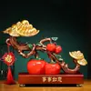 Nova Chinoiserie Tudo Corre Bem Caqui Decoração de Entrada Sala de Estar Gabinete de TV Gabinete de Vinho Mobiliário de Escritório Decorações