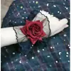 Diablo lolita Renda Manga de Pulso Feminina Vinho Rosa Manga de Vestido Flor de Pulso