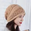 Chapéu de Tricô de Cabeça Grande da Mamãe, Chapéu de Lã Quente de Inverno para Proteção das Orelhas, Estilo Coreano Solto para Cabeça Grande Internet Celebridade Chapéu Empilhado