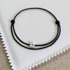 Pulseira Estilo Similar a Ju Jingyi Corda Fina para Mão Simples Trevo da Sorte de Quatro Folhas Tecida Corda de Tornozelo para Mulheres