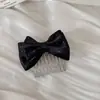 Pente de Cabelo Estiloso com Laço de Bolinhas Estilo Francês, Ferramenta para Arrumar o Cabelo da Testa, Grampo de Cabelo, Presilha para Franja, Presilha de Acessório de Cabelo