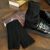 Meias de lã para meninas Meias de pilha de cor pura Jk Outono e inverno Novas botas de neve espessas quentes Meias Ins capas de perna alta
