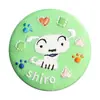 Insignia Bordada de Felpa Dibujos Animados Anime Bordado en Tela Insignia de Pecho de Hojalata Etiqueta Tejida Broche Redondo 2D