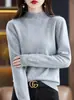 Venta al por mayor transfronteriza de suéteres de punto de manga larga para mujer nuevos de otoño e invierno, tops tipo pullover de talla grande, artículo popular de exportación