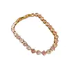 Pulsera Cuadrada de Circonita Estilo Coreano, Moderna, Sencilla, Versátil, Estilo de Nicho, Lujo Ligero, Sensación de Alta Gama, Joyería para Mujer al por Mayor
