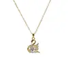 Collar de Cisne Pequeño de Lujo Ligero Estilo Francés con Diamantes Completos Microincrustados para Mujer, Súper Brillante, Exquisito, de Alta Gama, Moderno, Versátil, Cadena Dulce para Clavícula