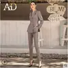 Traje de Negocios Traje para Mujer Primavera 2025 Nuevo Ropa de Negocios Estilo Diosa Elegante Pantalones Presentador Ropa Formal de Trabajo