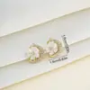 Pendientes de Esmalte Blanco de Nicho Estilo Coreano para Mujer, Pendientes Vintage de Moda Tachonados con Diamantes, Lujo Ligero, Gama Alta, Accesorios Sencillos para Orejas