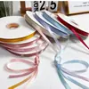 Cinta de 1 cm Lazo de Color Sólido de un Solo Lado Cinta de Satén de Poliéster Ramo Decoración de Pasteles Material de Empaque