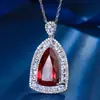 Huabi Joias Base de Cobre Banhada a Ouro Cor Real Corindo Bebê Bala Distintivo Luz Luxo Pingente Colar Feminino 13*2
