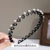 Tiara de Pérola para Mulheres, Ferramenta de Penteado para Arrumar Franja e Cabelos Soltos, Tiara de Luxo para Lavar o Rosto, Presilha Antiderrapante, Acessório de Cabelo, Elástico de Cabelo