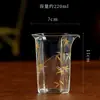 Tetera de Cristal Resistente al Calor de Bambú Dorado y Plateado Taza de Té Juego de Té Kung Fu Chino Taza de Cata de Té Taza de Té Taza de Feria Mar de Té