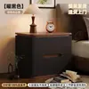 Mesita de noche de madera maciza color crema con cuero, no requiere instalación, estilo de mediados de siglo, pequeño armario de almacenamiento estrecho para uso doméstico, mueble de dormitorio simple