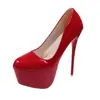 Zapatos de Tacón Alto Hate Heaven 2026 Nuevos Sexy Tacón de Aguja Impermeables Plataforma Boca Baja Temperamento Nightclub Tacones Ultra Altos Zapatos de Salón Mujer