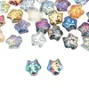 Nuevas Cuentas Sueltas de Vidrio de Zorro Electrochapado de 12 mm Accesorios de Material para Joyería Hecha a Mano DIY Cadena de Teléfono Estilo Iridiscente