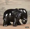 Adorno de elefante de jade obsidiana natural para sala de estar decoración del hogar, decoración de elefante que atrae agua y riqueza, adorno de jade de regalo