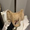 Bolsa de Hombro Mao Mao Estilo Coreano Nueva Primavera 2025 Bolso Casual de Moda para Mujer Bajo el Brazo Bolso de Mano de Felpa Estilo Occidental