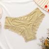 Ropa interior para mujer sexy encaje cintura media tejido Ice Silk calzones suaves talla grande exportación comercio exterior fábrica mayoreo